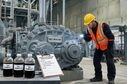 Cement mill reducer inspection
