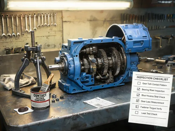 Gearbox inspection service bench